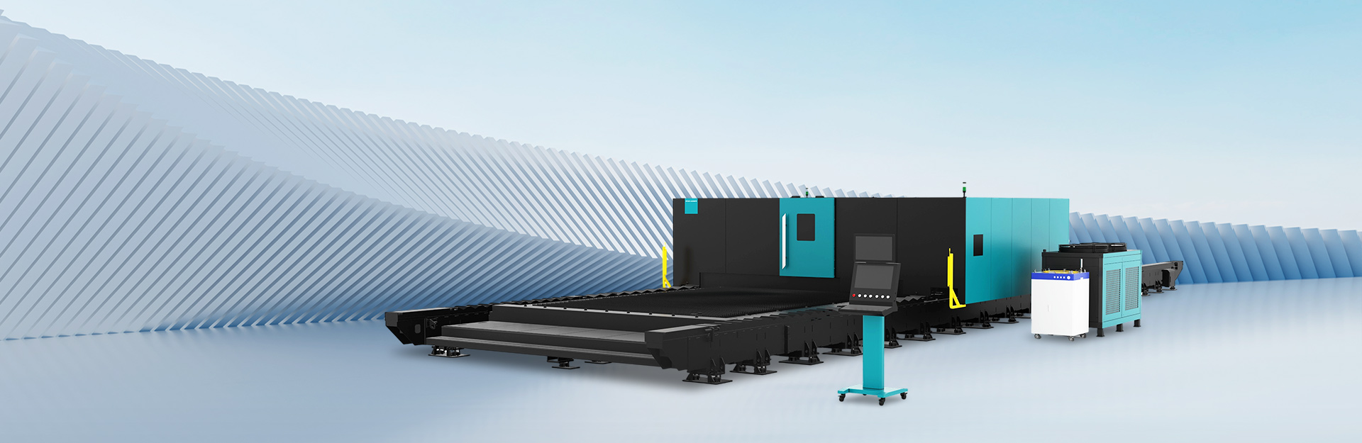 Big Size Ground-Rail Fiber Laser Cutting Machine